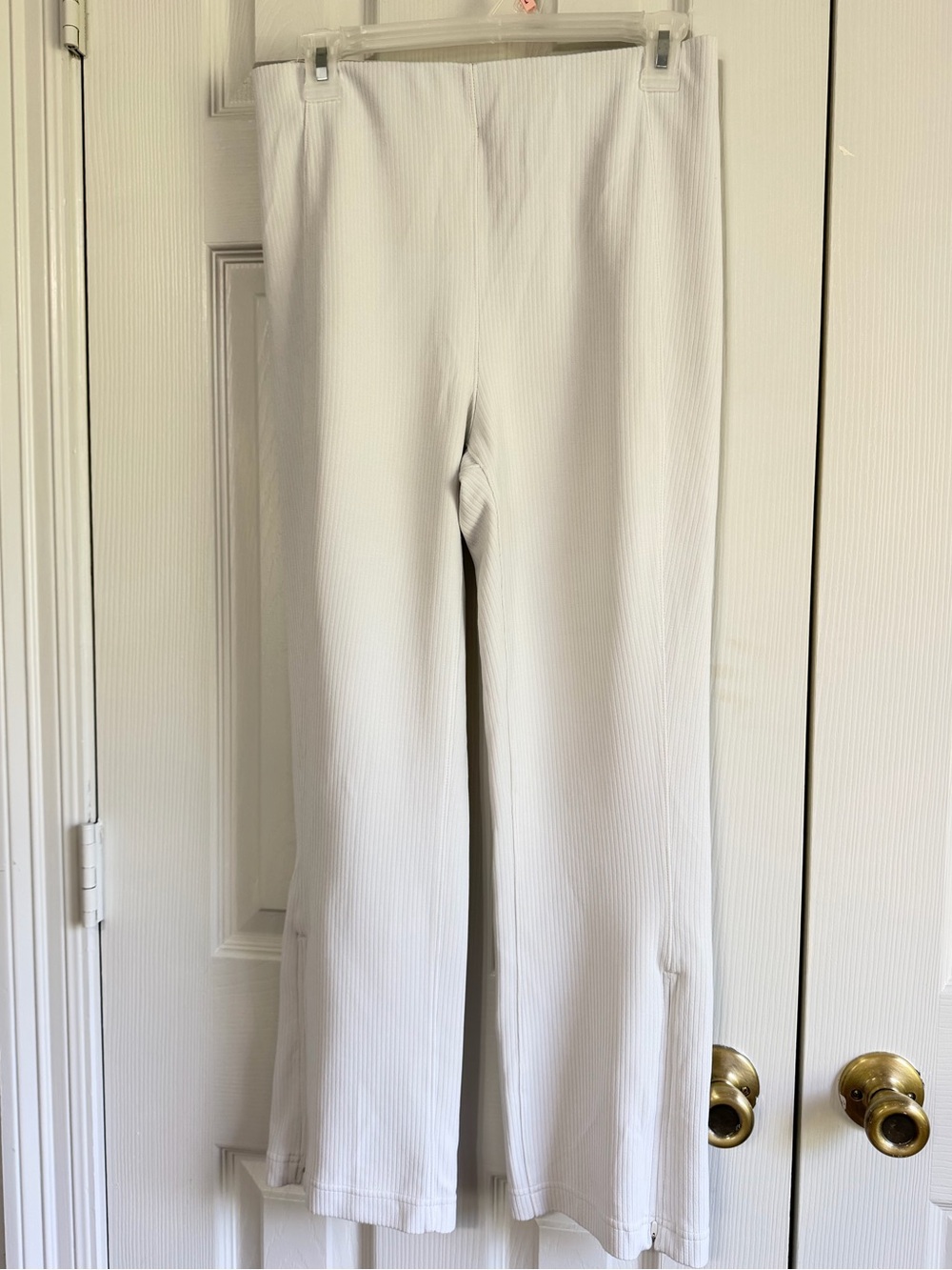 Lululemon Groove SHR Ribbed Split Hem Flare Pants  light vapor 8 yoga lounge